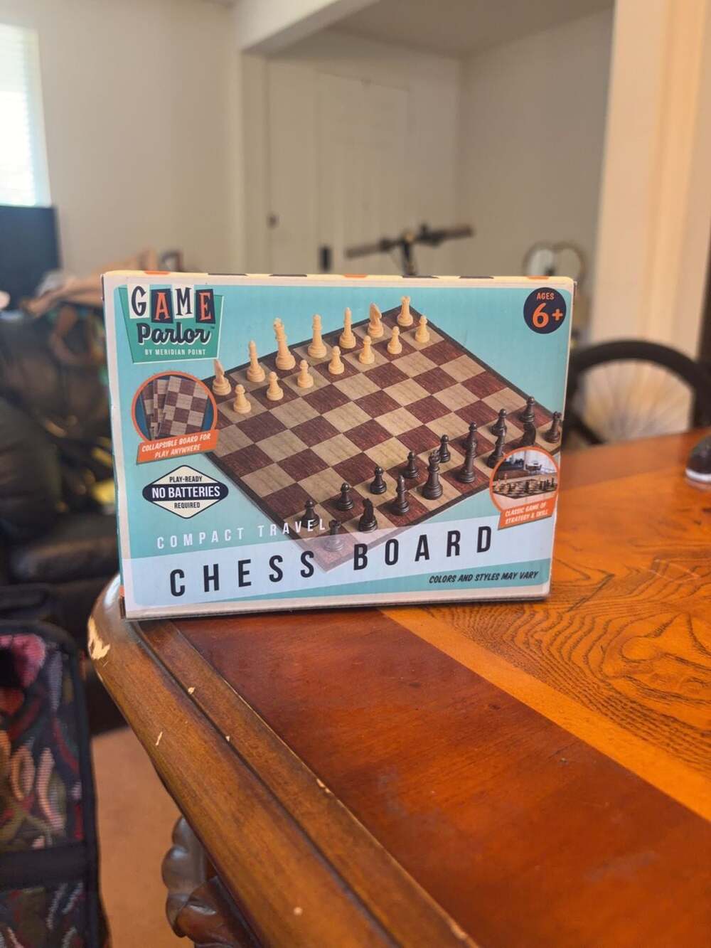 Game Parlor by Meridian Point Compact Travel Chess Board